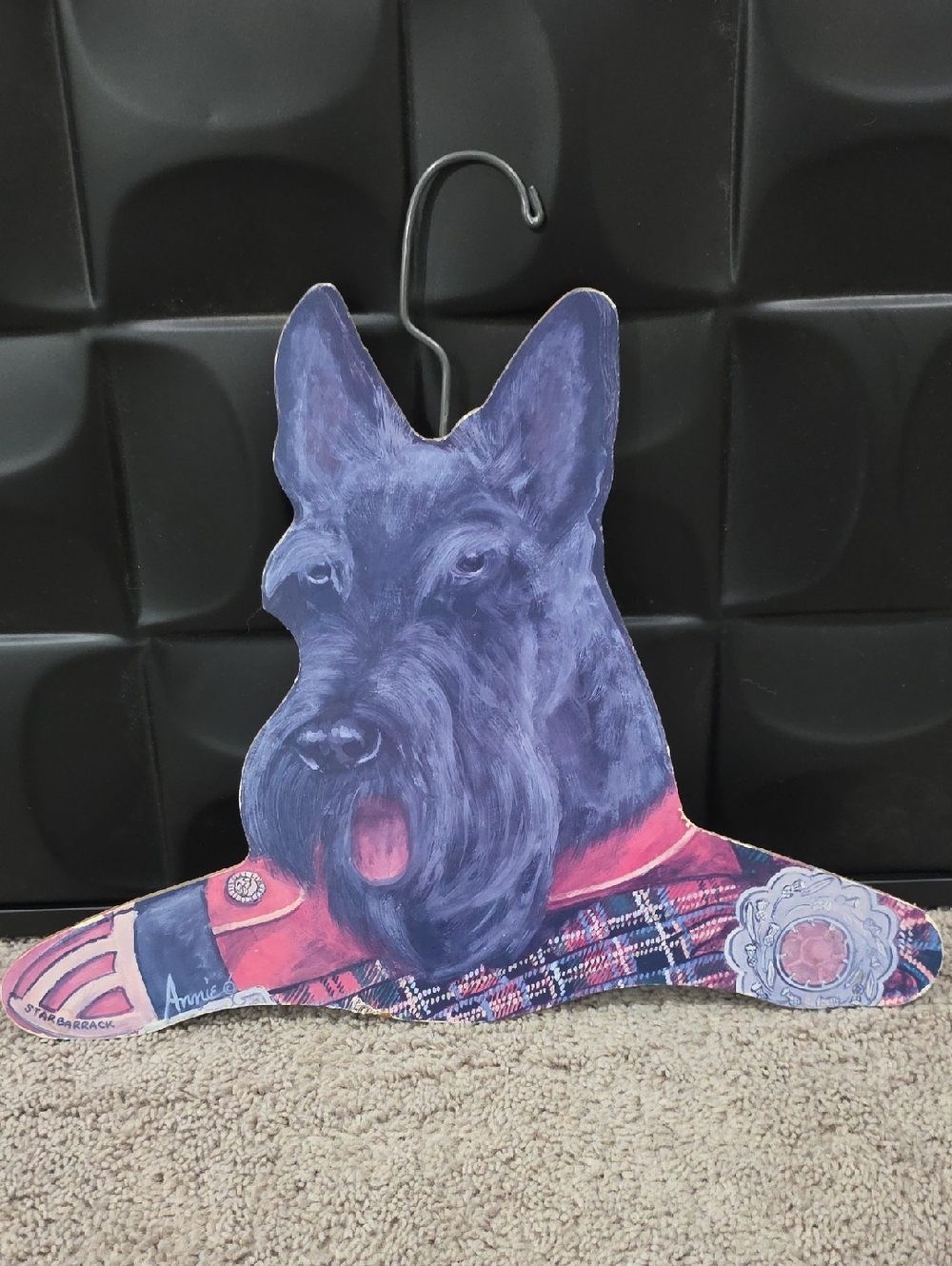Annie Purple and Pink Scottish Terrier Decorative Hanger